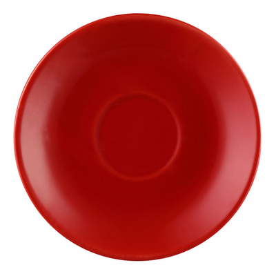 CAC China LV-36-R 4.5" Dia. Red Ceramic Round Las Vegas After Dinner Cup Saucer (3 Dozen Per Case)