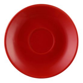 CAC China LV-36-R 4.5" Dia. Red Ceramic Round Las Vegas After Dinner Cup Saucer (3 Dozen Per Case)