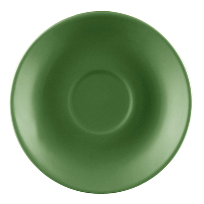 CAC China LV-36-G 4.5" Dia. Green Ceramic Round Las Vegas After Dinner Cup Saucer (3 Dozen Per Case)