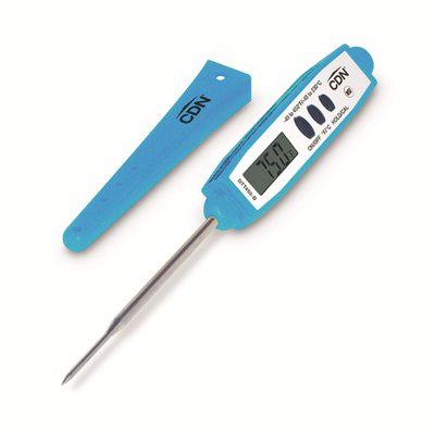 CDN DTT450-B 2.75" Blue Stainless Steel Stem High Heat Thin Tip Pocket Thermometer