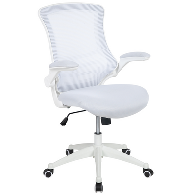 Flash Furniture BL-X-5M-WH-WH-GG 250 Lbs. White Adjustable Height Swivel Task Chair