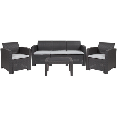 Flash Furniture DAD-SF-113T-DKGY-GG 67.530 Dark Gray Outdoor Patio Set
