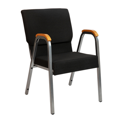 Flash Furniture XU-DG-60156-BK-GG 21&quot; W Black Fabric Upholstery Hercules Series Arm Chair
