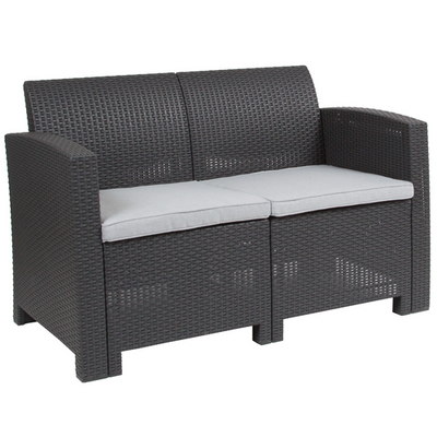 Flash Furniture DAD-SF2-2-DKGY-GG 4730 Dark Gray Outdoor Loveseat