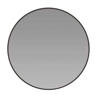 Flash Furniture RH-M003-RD91MB-BK-GG 36" Dia. Round Black Metal Frame Wall Mirror