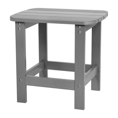 Flash Furniture JJ-T14001-GY-GG 18.75&quot; W Gray Rectangular Charlestown Adirondack Side Table