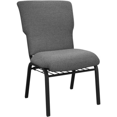 Flash Furniture EPCHT-117 21" W Black Marble Stacking Church Chair