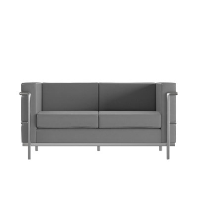 Flash Furniture ZB-REGAL-810-2-LS-GY-GG 57" W x 27.5" H Gray Hercules Regal Series Loveseat