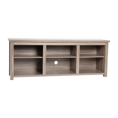 Flash Furniture GC-MBLK66-GY-GG 65" W Gray Wash Oak Wood Frame Rectangular TV Stand