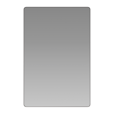 Flash Furniture RH-M001-SRC6191MB-BK-GG 24" W Rectangular Aluminum Frame Upholstery Wall Mirror