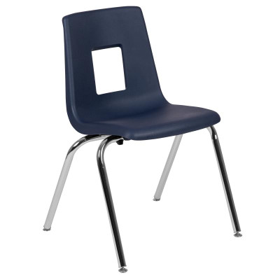 Flash Furniture ADV-SSC-18NAVY Navy Stackable Polypropylene Seat Chair