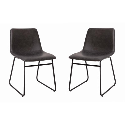 Flash Furniture ET-ER18345-18-GY-BK-GG Dark Gray Seat Dining Chair