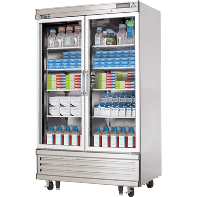 Everest Refrigeration EBGR2-LAB 33 Cu. Ft. Stainless Steel Two Section Laboratory Refrigerator - 115 Volts