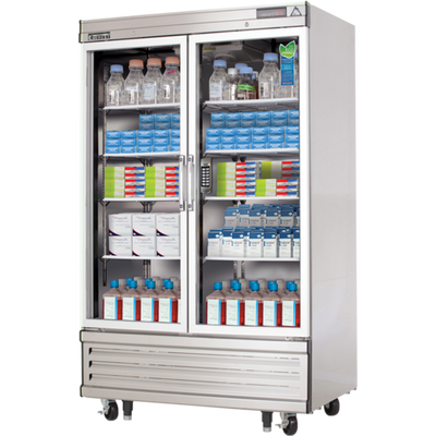 Everest Refrigeration EBGR2-LAB 33 Cu. Ft. Stainless Steel Two Section Laboratory Refrigerator - 115 Volts