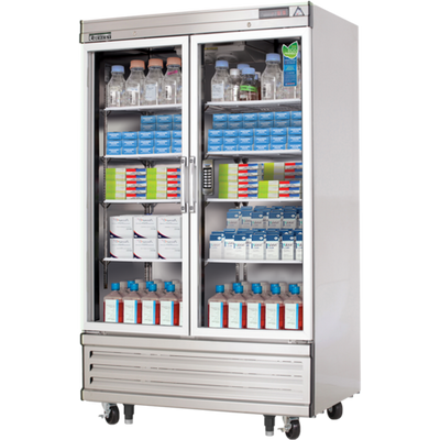 Everest Refrigeration EBGR2-LAB 33 Cu. Ft. Stainless Steel Two Section Laboratory Refrigerator - 115 Volts