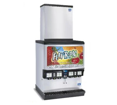 Multiplex 2705612 250 Lbs. Stainless Steel & Plastic Countertop FRP-250 FLAV'R PIC Ice & Beverage Dispenser - 120 Volts