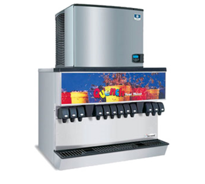 Multiplex 2705668 300 Lbs. Stainless Steel Countertop MDH-302 Ice & Beverage Dispenser - 120 Volts