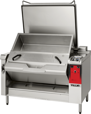 Vulcan VPP40E-208 40 Gal. Electric Open Frame Manual Tilt PRECIPAN Tilting Braising Pan - 208 Volts