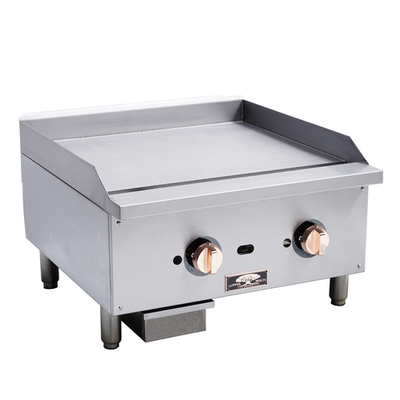 Copper Beech CBMG-24 Stainless Steel Front and Galvanized Sides Countertop Natural Gas Griddle - 60,000 BTU