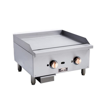 Copper Beech CBTG-24 Stainless Steel Front and Galvanized Sides Countertop Natural Gas Griddle - 60,000 BTU