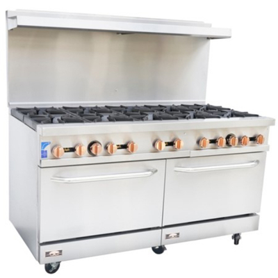 Copper Beech CBR-10 Natural Gas 10 Burners 60" Restaurant Range - 362,000 BTU