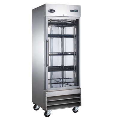 SABA S-23RG 23 Cu. Ft. Stainless Steel 1-Section Reach-In Refrigerator Merchandiser - 115 Volts