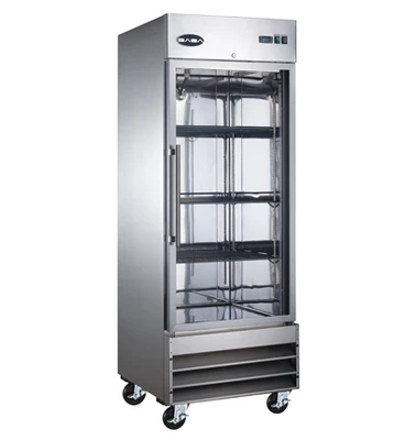 SABA S-23RG 23 Cu. Ft. Stainless Steel 1-Section Reach-In Refrigerator Merchandiser - 115 Volts