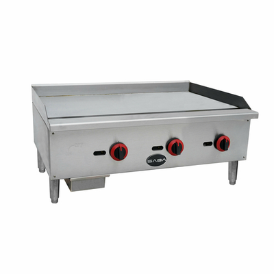 SABA MG-36 36" W x 35" D Stainless Steel Gas Manual Countertop Griddle - 90,000 BTU