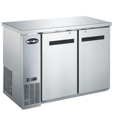 SABA SBB-24-48SS 48.88" W Stainless Steel Solid Door Back Bar Cooler - 115 Volts