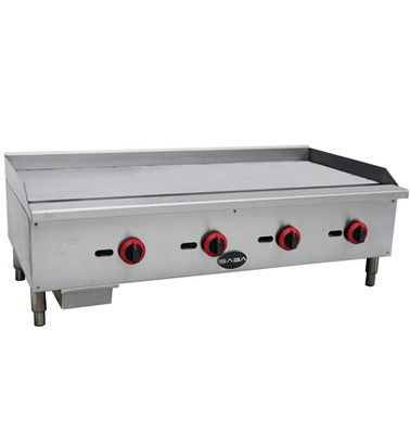 SABA MG-48 48" W x 25" D Stainless Steel Gas Manual Countertop Griddle - 120,000 BTU