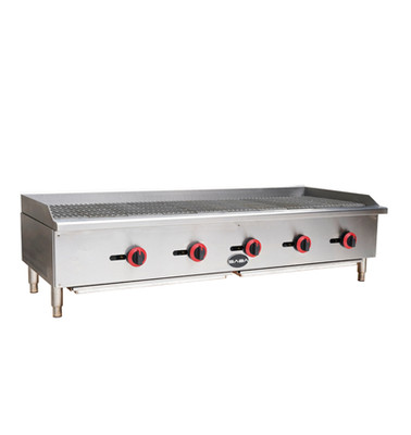 SABA CB-60-NG 60" W Stainless Steel Countertop Liquid Propane Radiant Charbroiler - 60,000 BTU