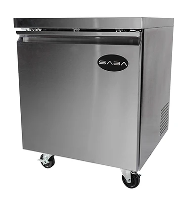SABA SUC-27F 6.3 Cu. Ft. Stainless Steel One-Section Under-Counter Freezer - 115 Volts