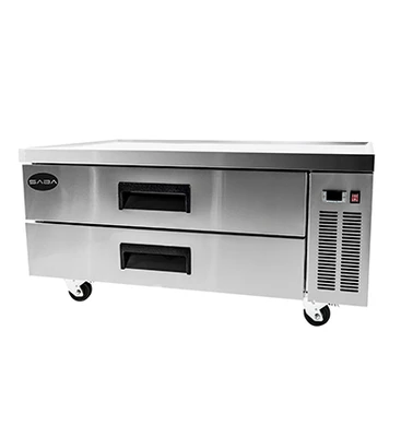 SABA SCB-52 51.38" W Stainless Steel 2 Drawers Chef Base Drawer Refrigerator - 115 Volts