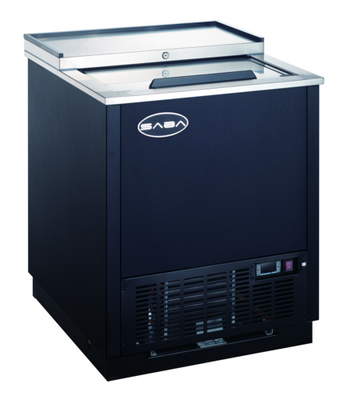 SABA SGF-25 26.38" W Black Underbar Model Glass Froster - 115 Volts