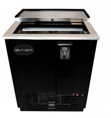 SABA SGF-25 26.38" W Black Underbar Model Glass Froster - 115 Volts