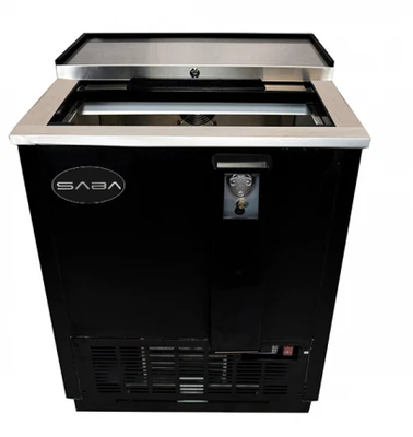 SABA SGF-25 26.38" W Black Underbar Model Glass Froster - 115 Volts