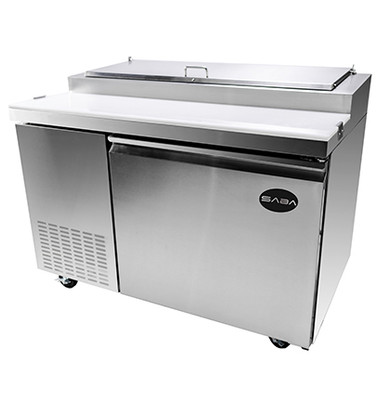 SABA SPP-44-6 13.8 Cu. Ft. Stainless Steel 1-Section Pizza Prep Table - 115 Volts