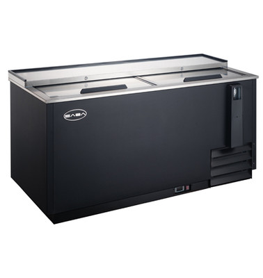 SABA SBC-50B 49.5" W Black Horizontal Stainless Steel Bottle Cooler - 115 Volts