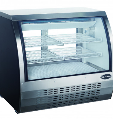 SABA SCGG-47 47.25" W Aluminum and Stainless Steel Curved Glass Curved Glass Refrigerated Deli Case - 115 Volts