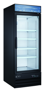 SABA SM-23F 31.13" W Black Hinged Doors 1 Section Freezer Merchandiser - 115 Volts