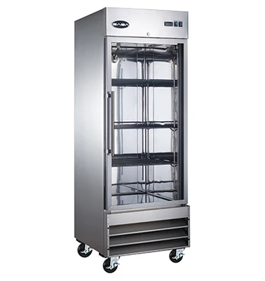 SABA S-23FG 29" W Stainless Steel Hinged Doors 1 Section Freezer Merchandiser - 115 Volts