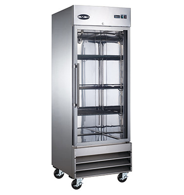 SABA S-23FG 29" W Stainless Steel Hinged Doors 1 Section Freezer Merchandiser - 115 Volts