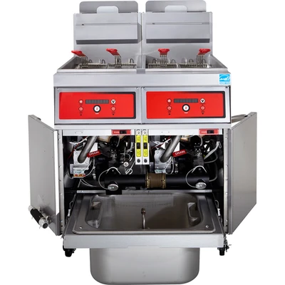 Vulcan 3VK45CF 50 Lbs. Stainless Steel Liquid Propane PowerFry5 Fryer - 210,000 BTU