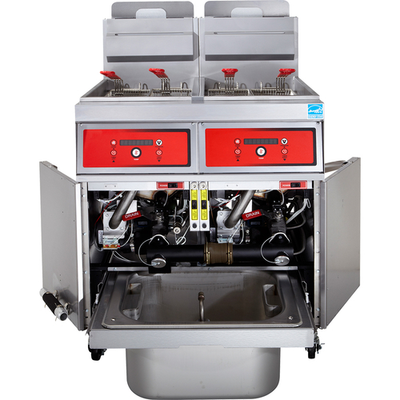 Vulcan 3VK45CF 50 Lbs. Stainless Steel Liquid Propane PowerFry5 Fryer - 210,000 BTU