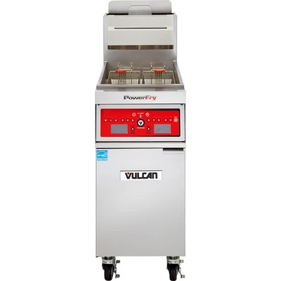 Vulcan 1VK65A 70 Lbs. Stainless Steel Liquid Propane PowerFry5 Fryer - 80,000 BTU