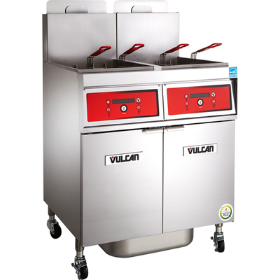 Vulcan 4VK65AF 70 Lbs. Stainless Steel Natural Gas PowerFry5 Fryer - 320,000 BTU