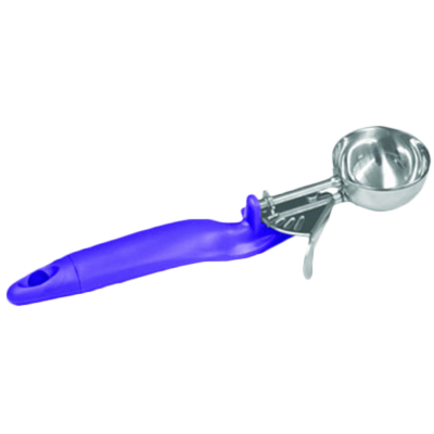 Thunder Group SLDS040L 0.75 Oz. Purple Stainless Steel Ergonomic Handle #40 Lever Disher