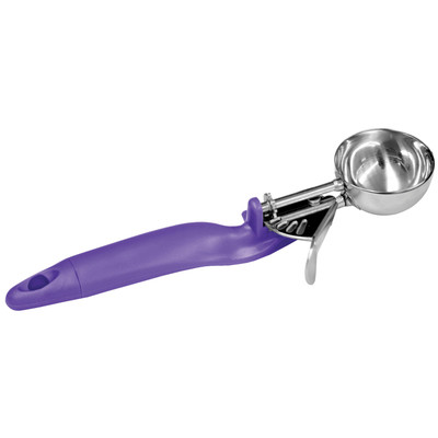 Thunder Group SLDS040L 0.75 Oz. Purple Stainless Steel Ergonomic Handle #40 Lever Disher
