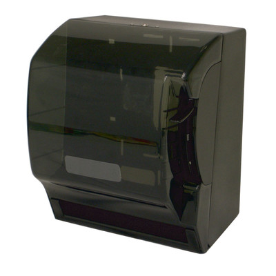 Thunder Group PLSTD393 Black Transparent Plastic Square Paper Towel Dispenser