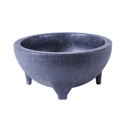 Thunder Group PLMJ056BK 56 Oz. Black Plastic Molcajete Salsa Bowl